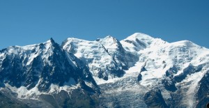 Le Mont Blanc, du lac Cornu